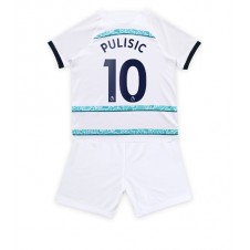 Chelsea Christian Pulisic #10 Bortedraktsett Barn 2022-23 Kortermet (+ korte bukser)